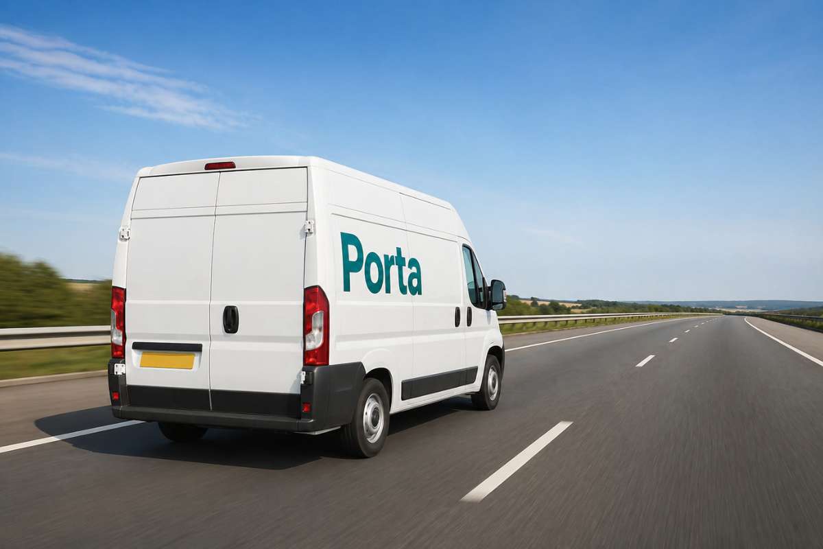 Porta driver on a clear UK motorway